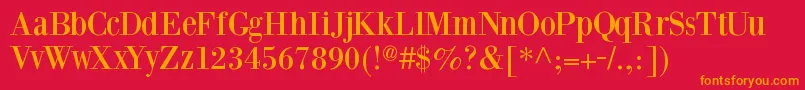 Bodonixt Font – Orange Fonts on Red Background