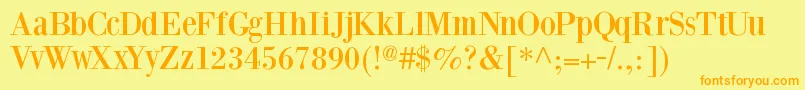 Bodonixt-Schriftart – Orangefarbene Schriften auf gelbem Hintergrund