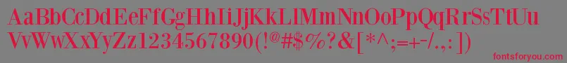 Bodonixt Font – Red Fonts on Gray Background