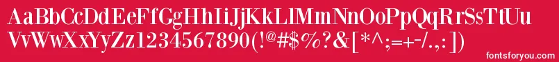 Bodonixt Font – White Fonts on Red Background