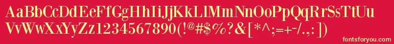 Bodonixt Font – Yellow Fonts on Red Background