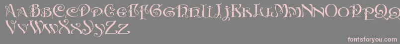 InitialsWithCurls Font – Pink Fonts on Gray Background