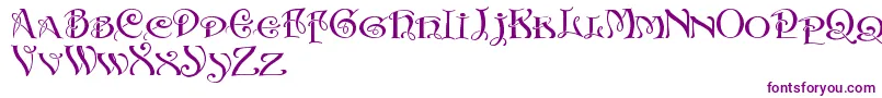 InitialsWithCurls Font – Purple Fonts on White Background