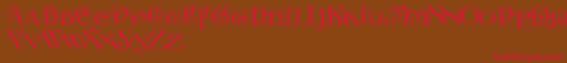InitialsWithCurls Font – Red Fonts on Brown Background