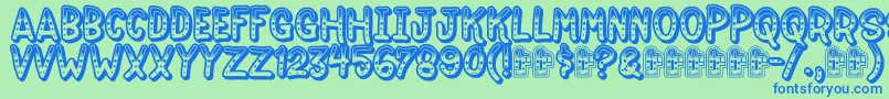 Jokewood Font – Blue Fonts on Green Background