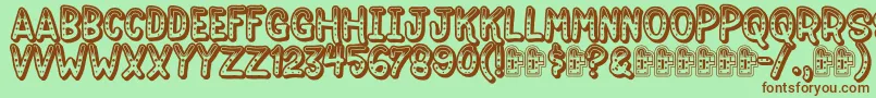 Jokewood Font – Brown Fonts on Green Background