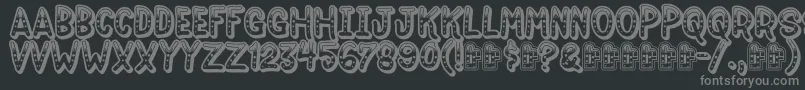 Jokewood Font – Gray Fonts on Black Background