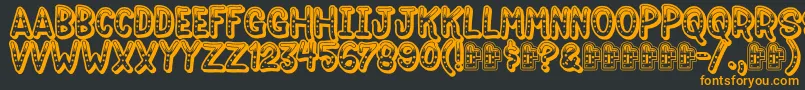 Jokewood Font – Orange Fonts on Black Background