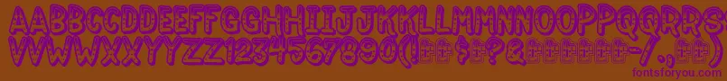 Jokewood Font – Purple Fonts on Brown Background