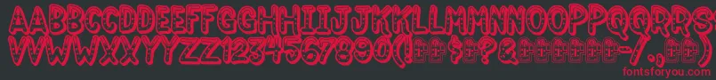 Jokewood Font – Red Fonts on Black Background