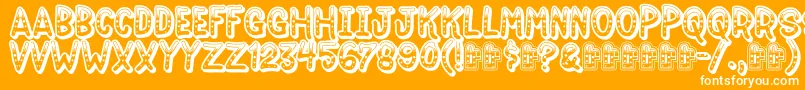 Jokewood Font – White Fonts on Orange Background