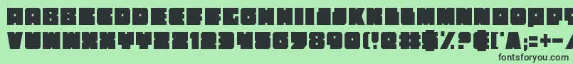 Anakefkac-fontti – mustat fontit vihreällä taustalla