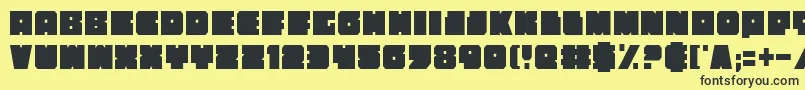 Anakefkac Font – Black Fonts on Yellow Background