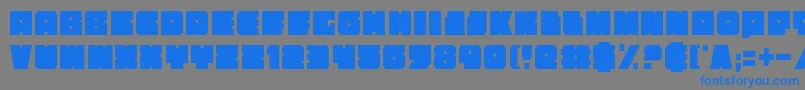 Anakefkac Font – Blue Fonts on Gray Background