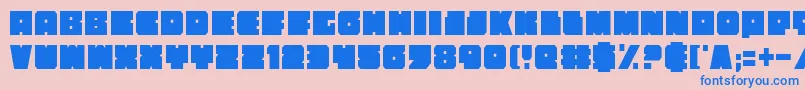 Anakefkac Font – Blue Fonts on Pink Background