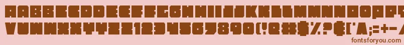 Anakefkac Font – Brown Fonts on Pink Background