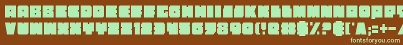 Anakefkac Font – Green Fonts on Brown Background