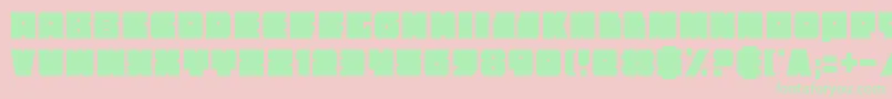 Anakefkac Font – Green Fonts on Pink Background