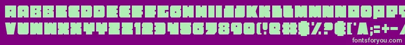 Anakefkac Font – Green Fonts on Purple Background