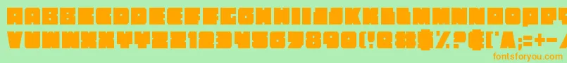 Anakefkac Font – Orange Fonts on Green Background