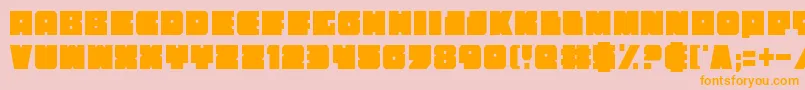 Anakefkac Font – Orange Fonts on Pink Background