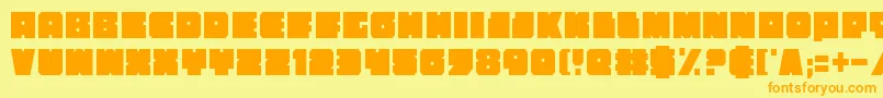 Anakefkac Font – Orange Fonts on Yellow Background