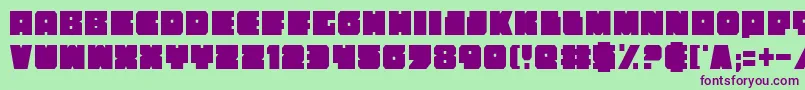 Anakefkac Font – Purple Fonts on Green Background