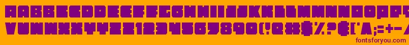 Anakefkac Font – Purple Fonts on Orange Background