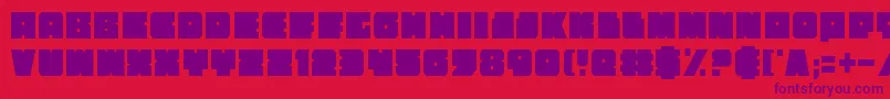 Anakefkac Font – Purple Fonts on Red Background