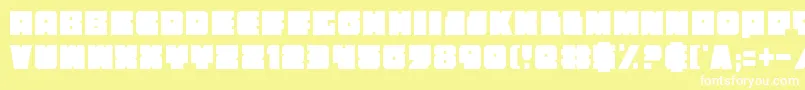 Anakefkac Font – White Fonts on Yellow Background
