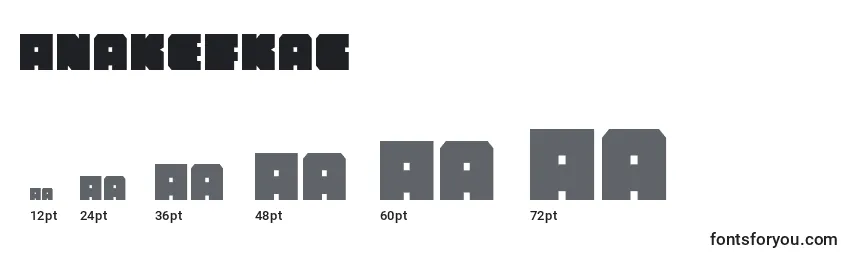 Anakefkac Font Sizes