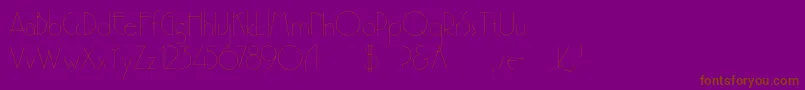 Derer Font – Brown Fonts on Purple Background