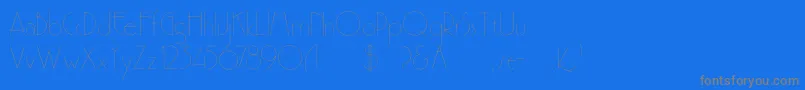 Derer-Schriftart – Graue Schriften auf blauem Hintergrund