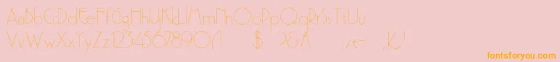 Derer-Schriftart – Orangefarbene Schriften auf rosa Hintergrund