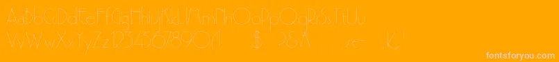 Derer Font – Pink Fonts on Orange Background