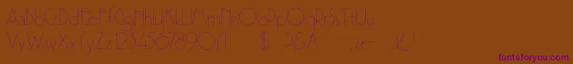 Derer Font – Purple Fonts on Brown Background
