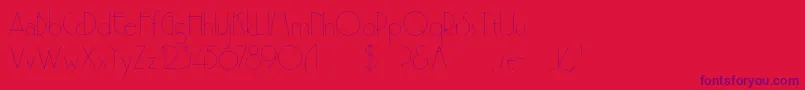 Derer Font – Purple Fonts on Red Background