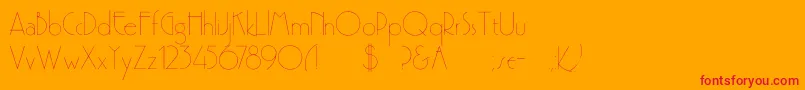 Derer Font – Red Fonts on Orange Background