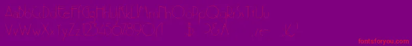 Derer-Schriftart – Rote Schriften auf violettem Hintergrund