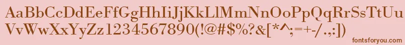 Urwbodonitextwid Font – Brown Fonts on Pink Background