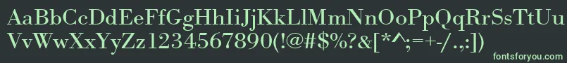Urwbodonitextwid Font – Green Fonts on Black Background