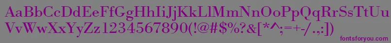 Urwbodonitextwid-Schriftart – Violette Schriften auf grauem Hintergrund