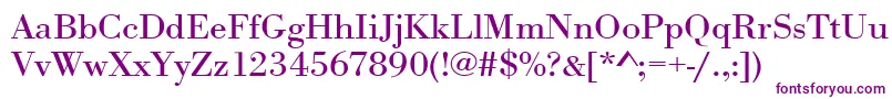 Urwbodonitextwid Font – Purple Fonts on White Background