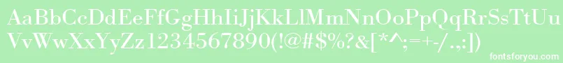 Urwbodonitextwid Font – White Fonts on Green Background