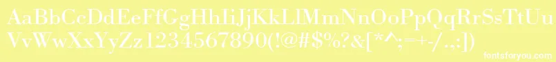 Urwbodonitextwid Font – White Fonts on Yellow Background