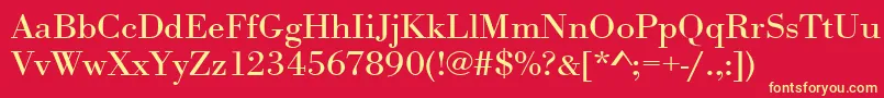 Urwbodonitextwid Font – Yellow Fonts on Red Background