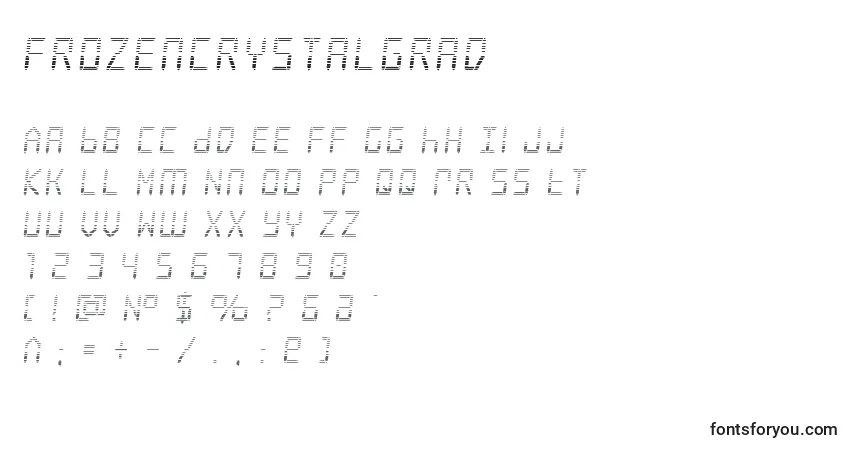 Frozencrystalgrad Font – alphabet, numbers, special characters