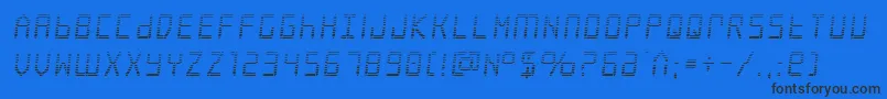 Frozencrystalgrad Font – Black Fonts on Blue Background