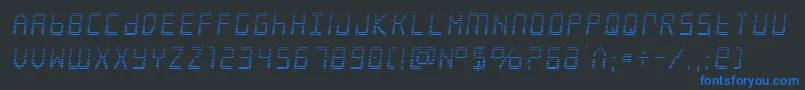 Шрифт Frozencrystalgrad – синие шрифты на чёрном фоне