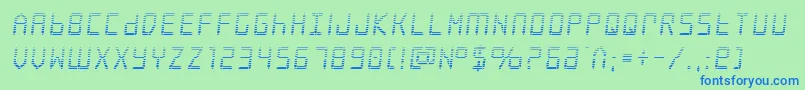 Police Frozencrystalgrad – polices bleues sur fond vert